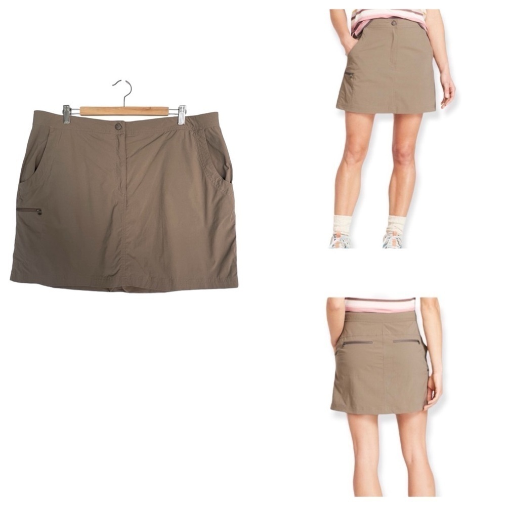 LL Bean Water-Repellent Comfort Trail Skort Size 20 Lightweight Stretch Hiking